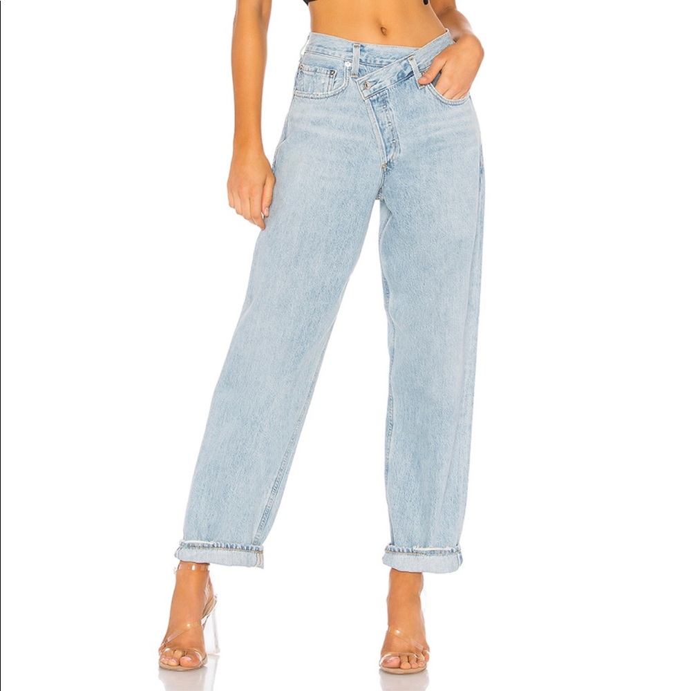 Agolde brand new criss cross jeans